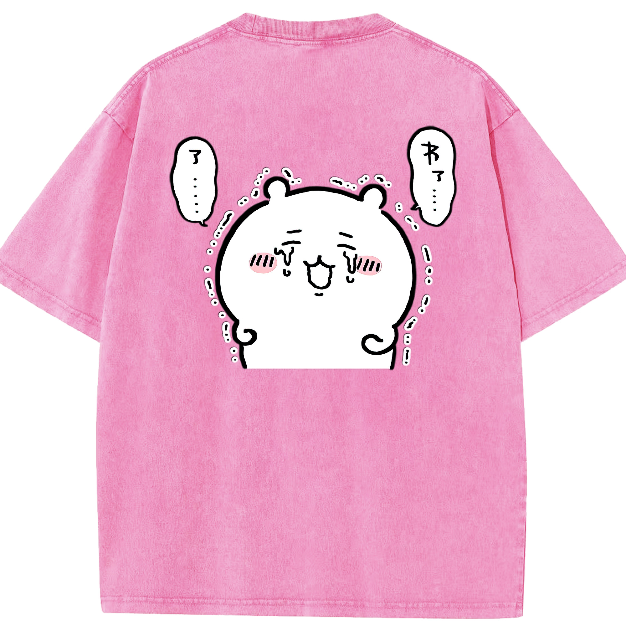 （画像用） ちいかわ ちいかわ Chii-kawa chiikawa 綿100% ヴィンテージ風 半袖Tシャツ（背面プリント）